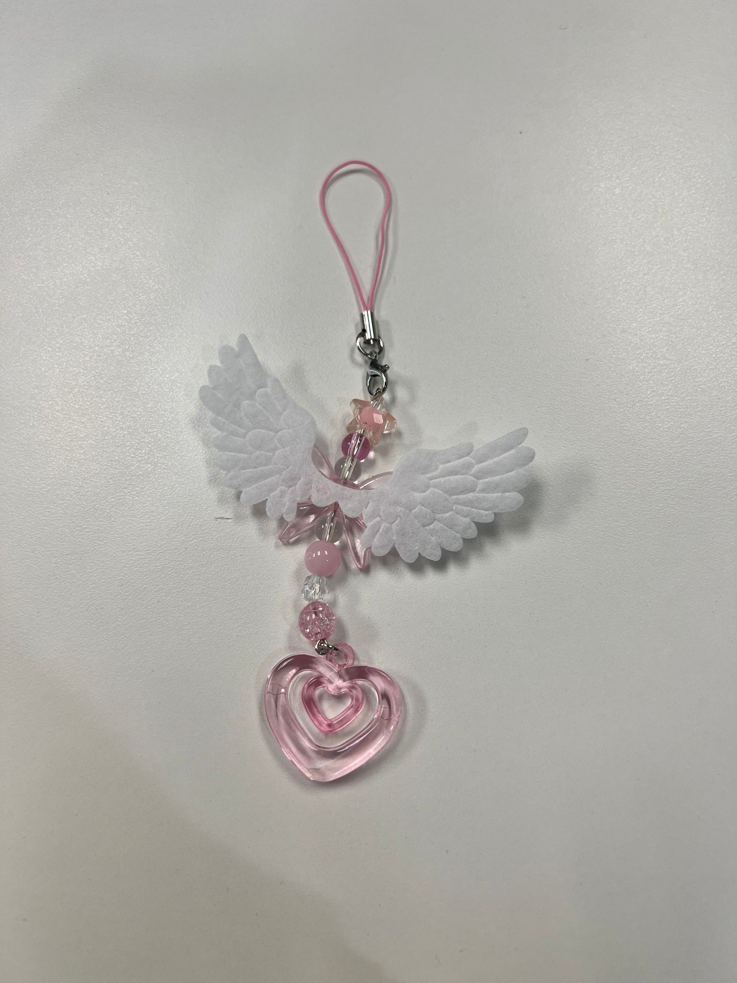Angel wing cellphone charm accesory